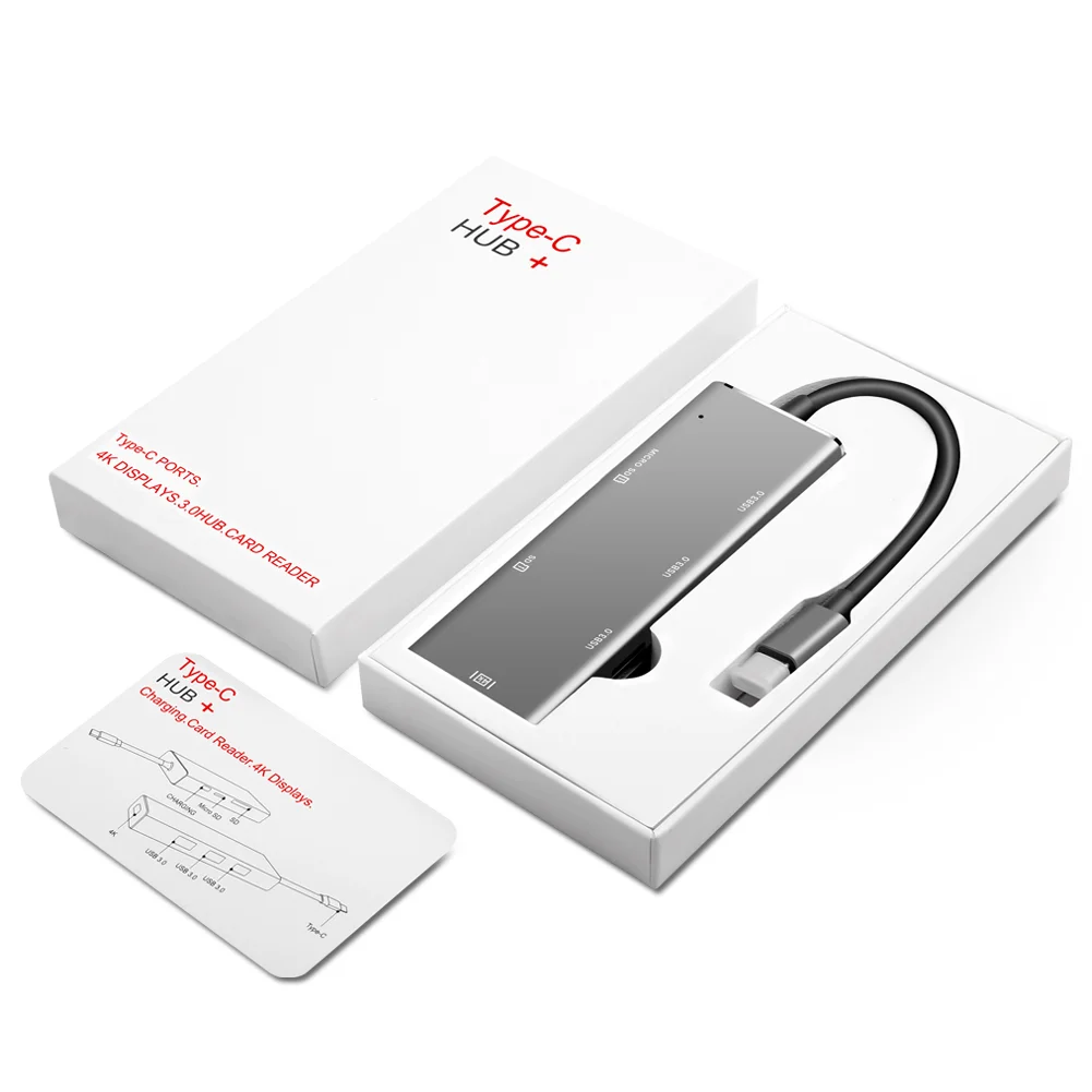 Docking Station USB C to Dual HDTV Adapter with 3 USB port  for Windows, Mac