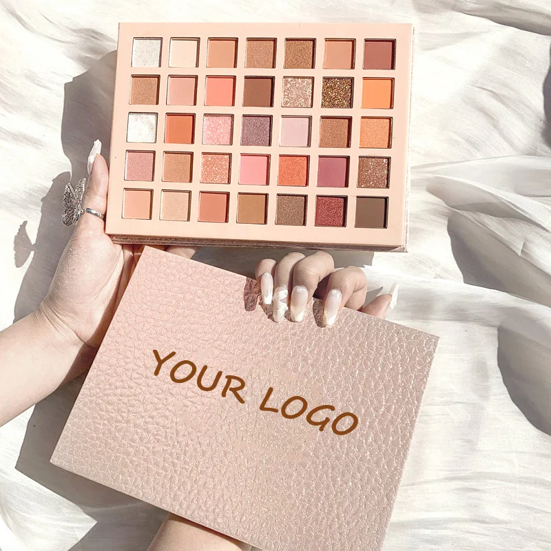 Сделайте свой логотип 35 цвет высокий пигмент для палитры теней для век с низким MOQ Косметика для макияжа