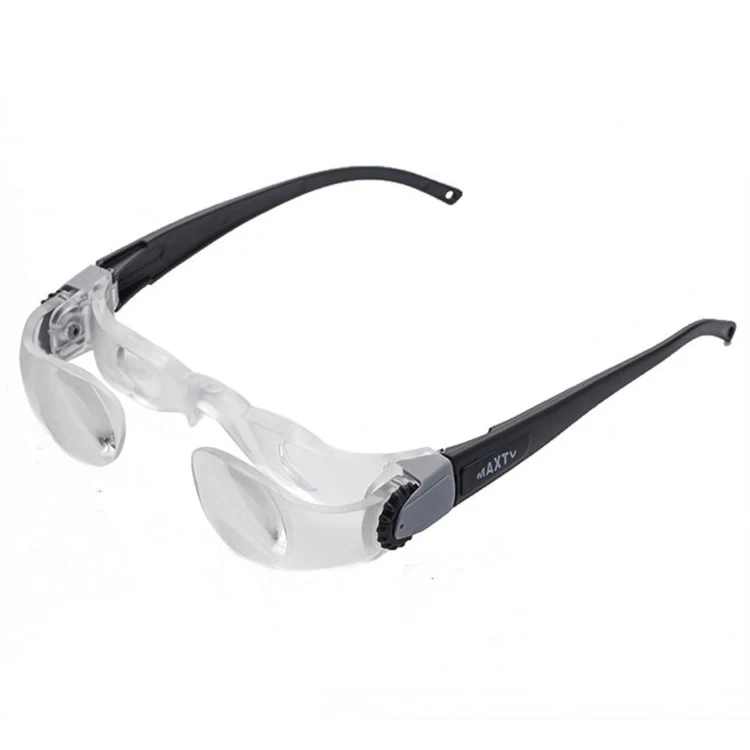 NO.7102L Spectacle Foldable Hyperopia 300 Degree 2.1X Diopter+3 Maximum TV Screen Magnifier Finishing Magnifying Glasses