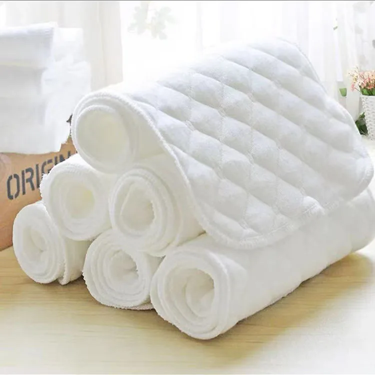 Reusable Baby Diapers Cloth Diaper 3 Layer Insert 100% Cotton Washable Baby Care Eco-friendly Diaper