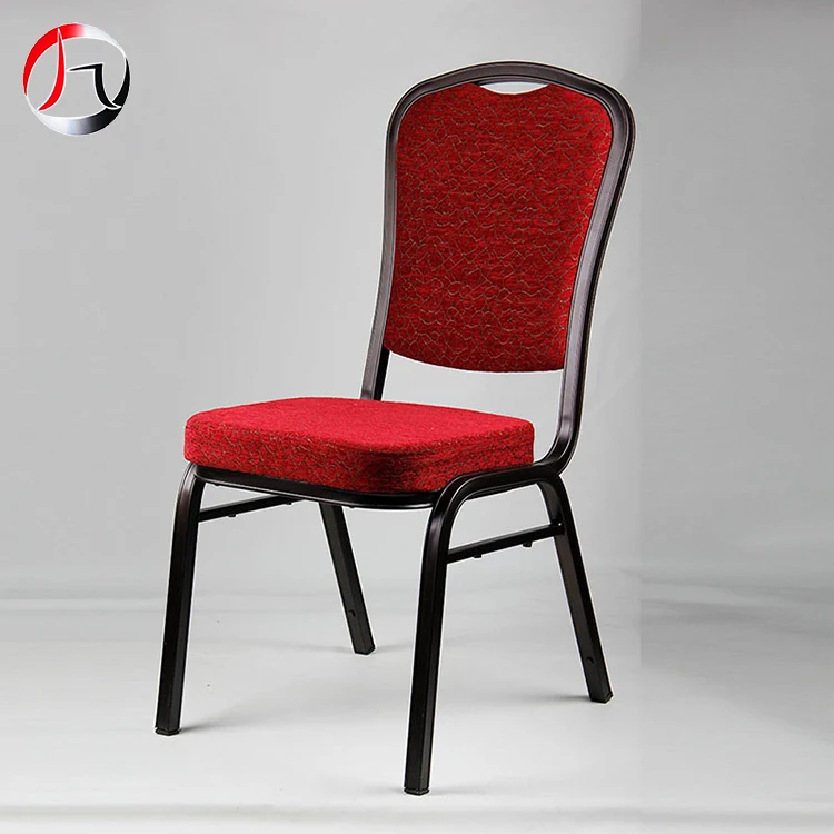 Hotel furniture stackable cheap banquet dining chair red fabric event chairs