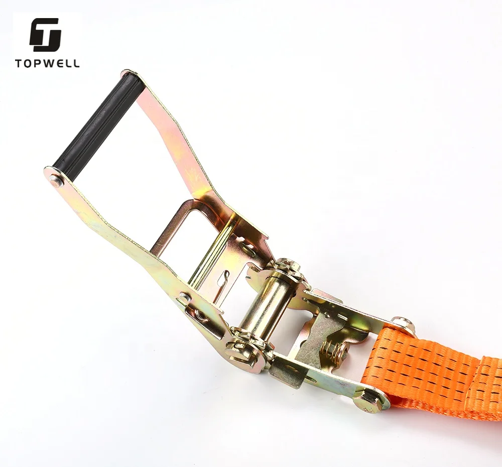 2' 5t Polyester Webbing Cargo Lashing Ratchet Tie Down Strap for Cargo Trunk