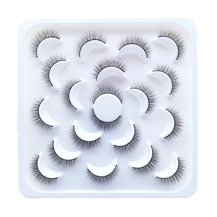 Color Bulk Faux Butterfly Individual Logo Wholesale 10 Pair 25mm Natural Mink Eyelash