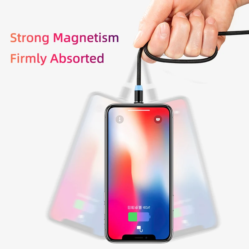 WISTAR 3 in 1 LED Charging Cable Magnetic Charger Cable Charge Magnet USB C Cable