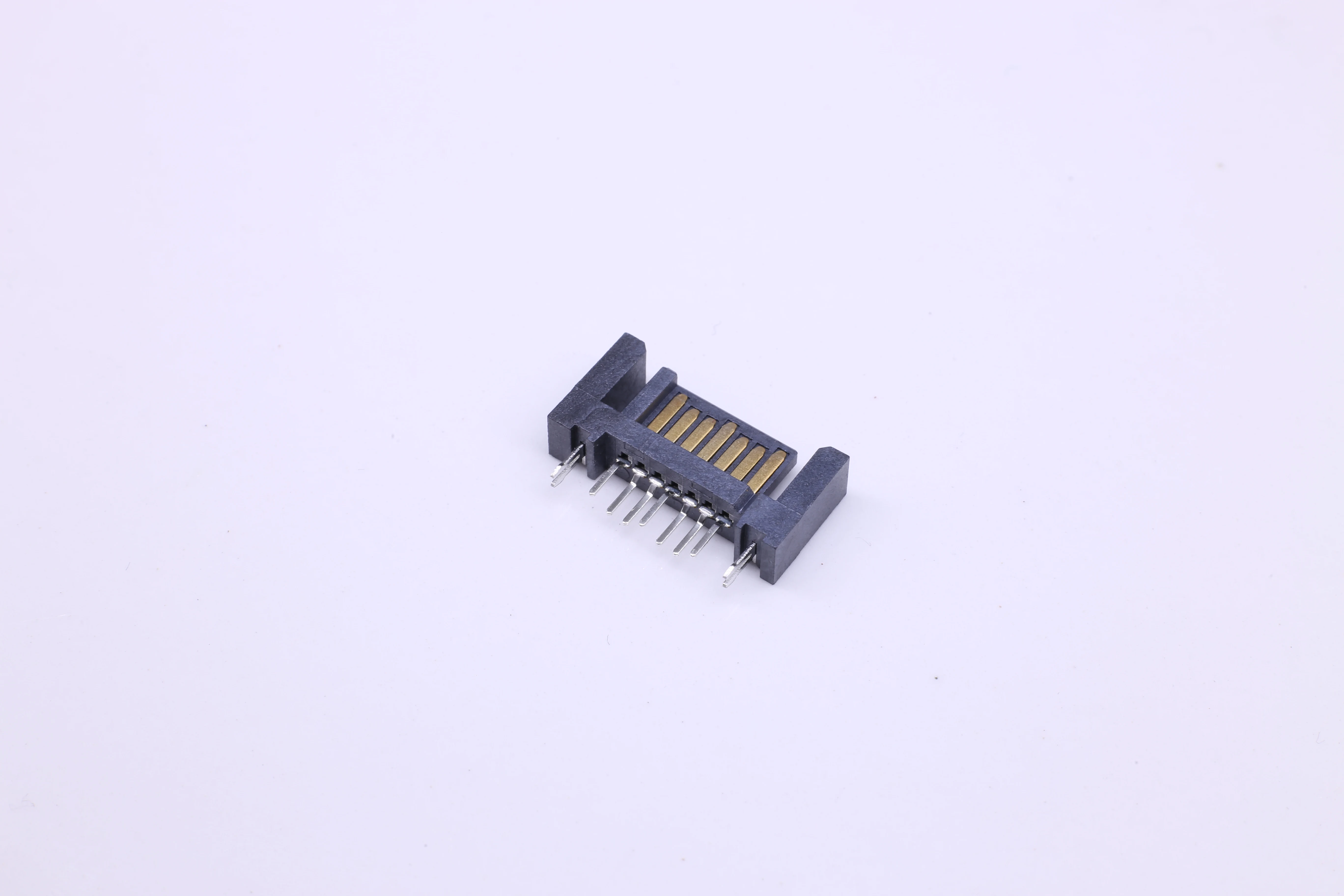 High quality sata female connector SATA 7P 180 degree DIP forward double row