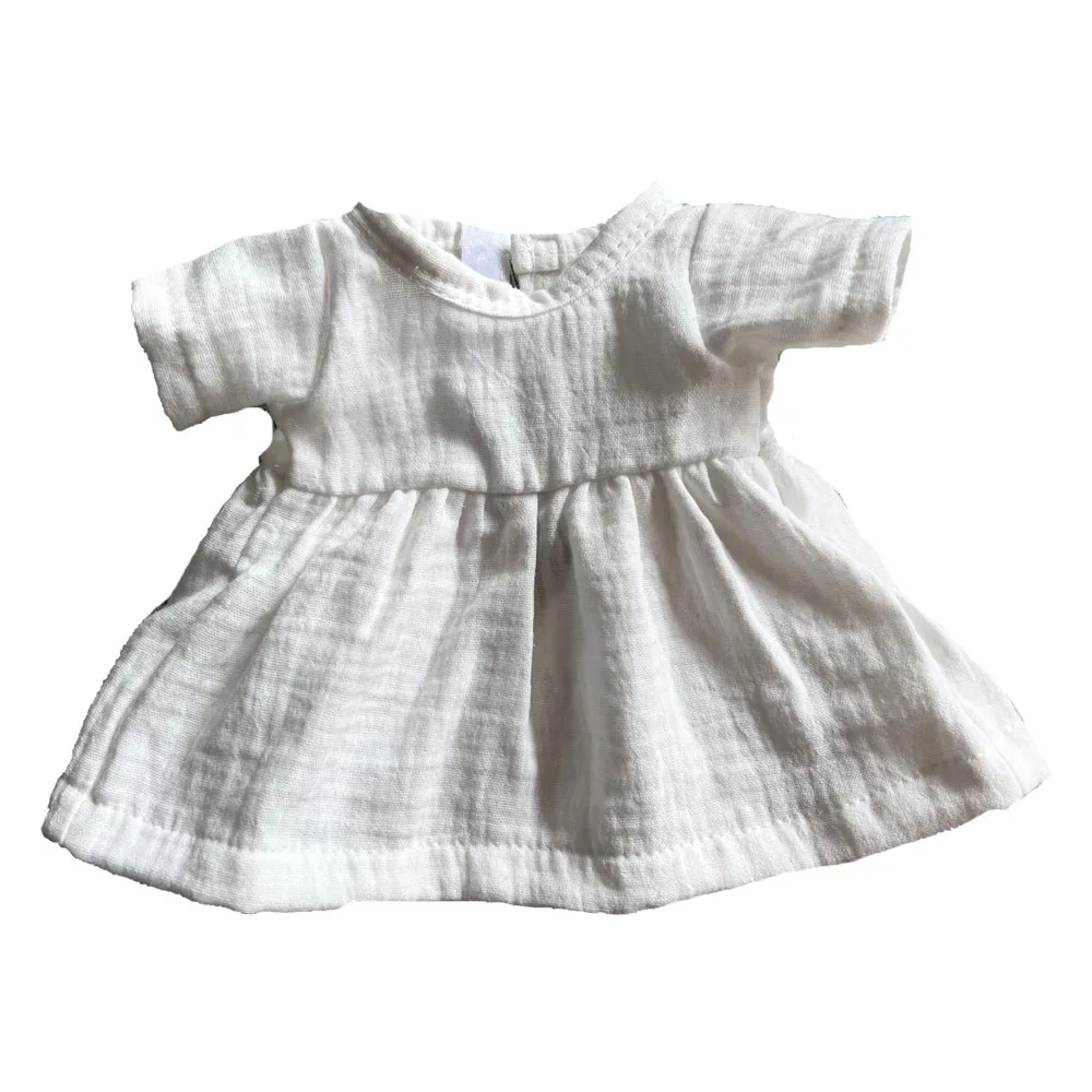 Wholesale soft cotton toy clothing fit baby 9 inch doll perfectly lovely clothes 34cm tiny muslin dress