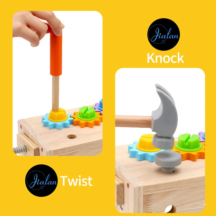 Montessori Wooden Educational Wooden Toy Tools Toy Set Play Tools For Toddlers 1-3