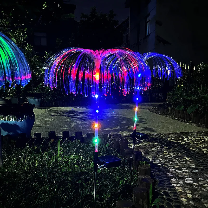 Waterproof Solar Multicolored Jellyfish Lights LED Patio Atmosphere Lights Water Proof Plastic IP65 LED Garden Lamps 70 3V 50000