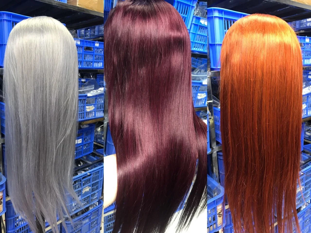 Xuchang Peruvian Human Hair Wigs 360 Full Lace,13X6 Hd Human Hair Lace Front Wig,613 Grey Red 99J Burgundy Ginger Color Wig