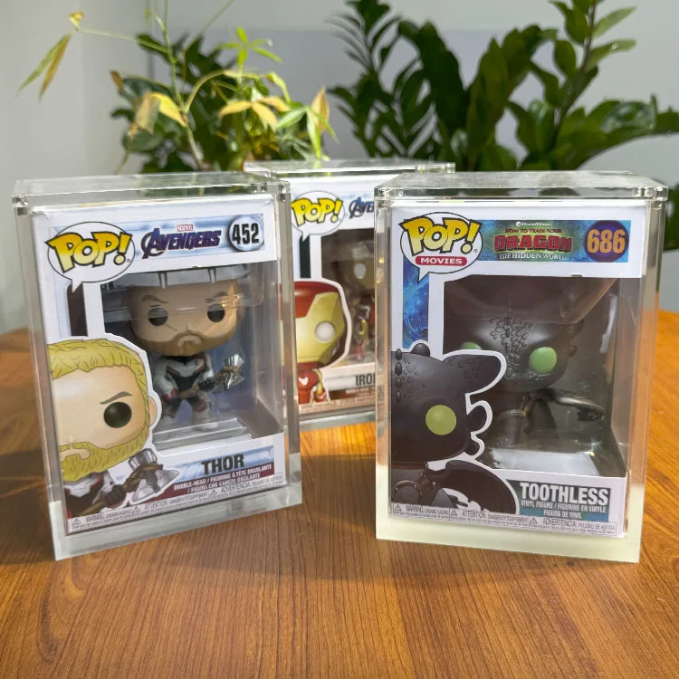 TCG акриловая картонная витрина Funko pop Магнитные защитные фигурки для регби винил Жесткий Чехол