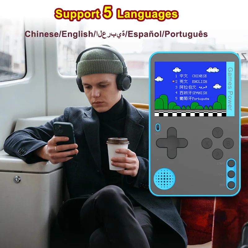 K10 Retro Game Consoles Portable Classic Mini Handheld Gaming Console with Pocket Player Built-In 500+ Games magnetic charging