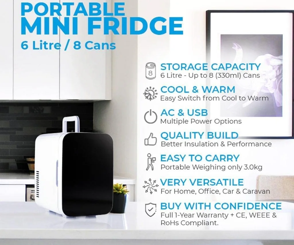 Mini Refrigerators for Hotel Make up Fridge 6 litre Glass Beauty Fridge Cosmetics Portable Mini Fridge With Mirror