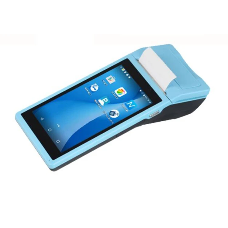 5.5 inch capacitive touch mini pc windows and android handheld POS system thermal printer scanner NFC 3G cheap price android POS