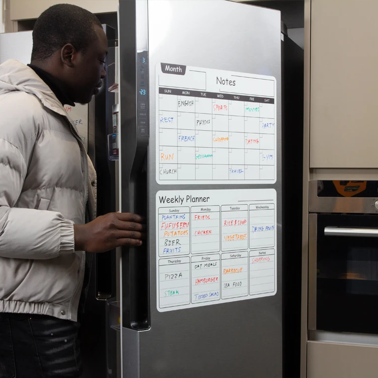 HOMIDEK сухой стираемая доска календарь планировщик катание с белой доской маркеры стираемые магнитные для металлических поверхностей