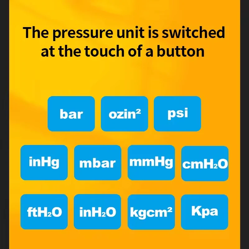 X2 DY27A natural gas differential pressure meter handheld portable digital manometer vacuum negative pressure gauge