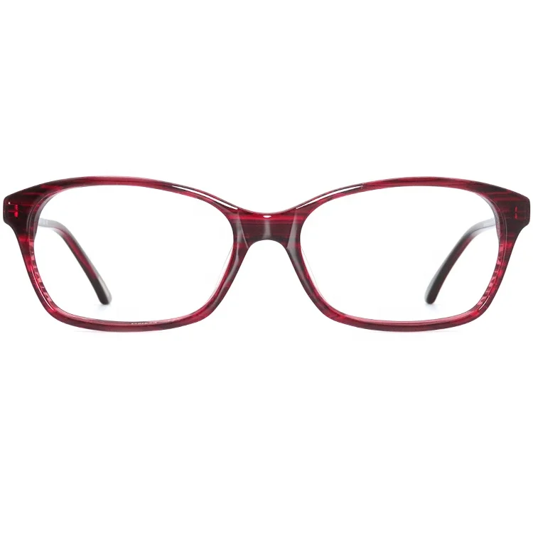 Metal Temple Metal Spring Hinge Red Anti Blue Light Acetate Frames Optical