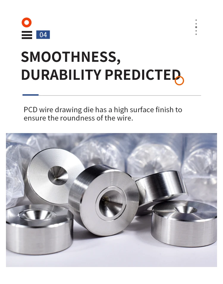 PCD diamond wire drawing die for Gold/ silver/ copper wire stainless steel wire enameled wire