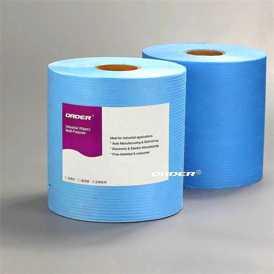 Factory Manufacture jumbo Roll non-woven absorbs oils All-Purpose industrial medium-duty Cleaning Rags