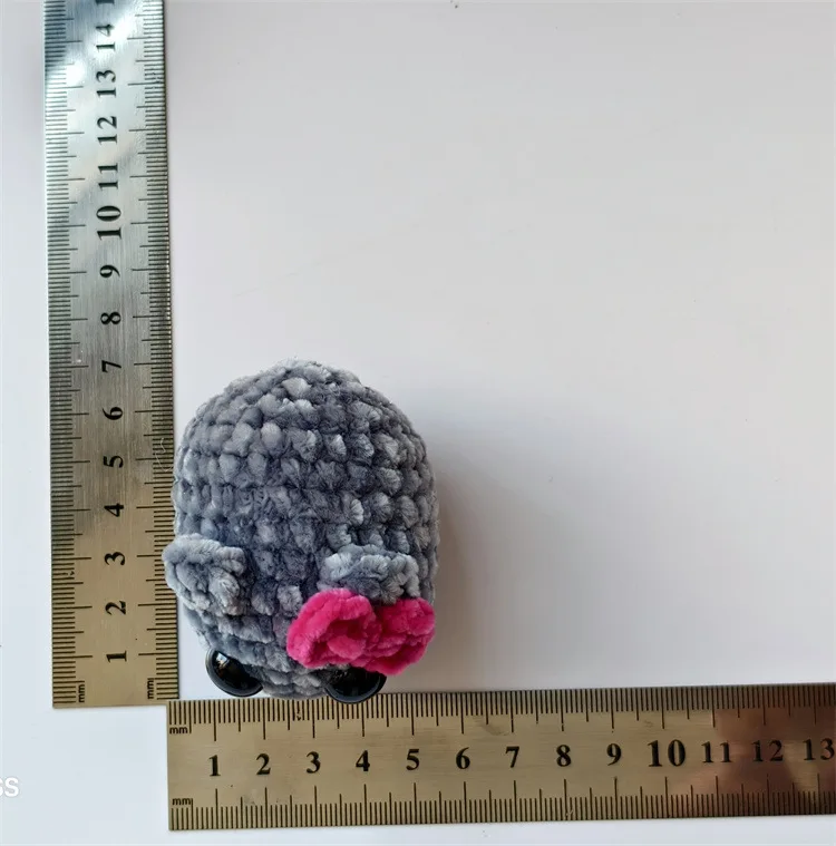 With Music Sad Hamster Bow Crochet With sound Knitted Schoolbag shoulderbag Pendant keychain Handmade plush toy