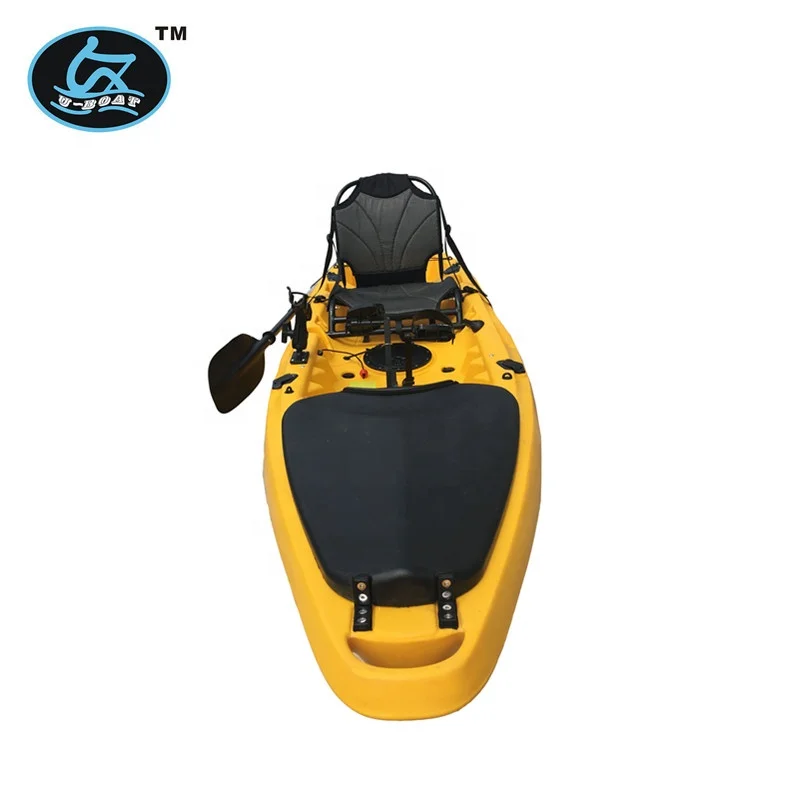 10.5ft hot sale professional plastic one-seater flexible fin&pedal drive fishing kayak&kajak&canoe&boat