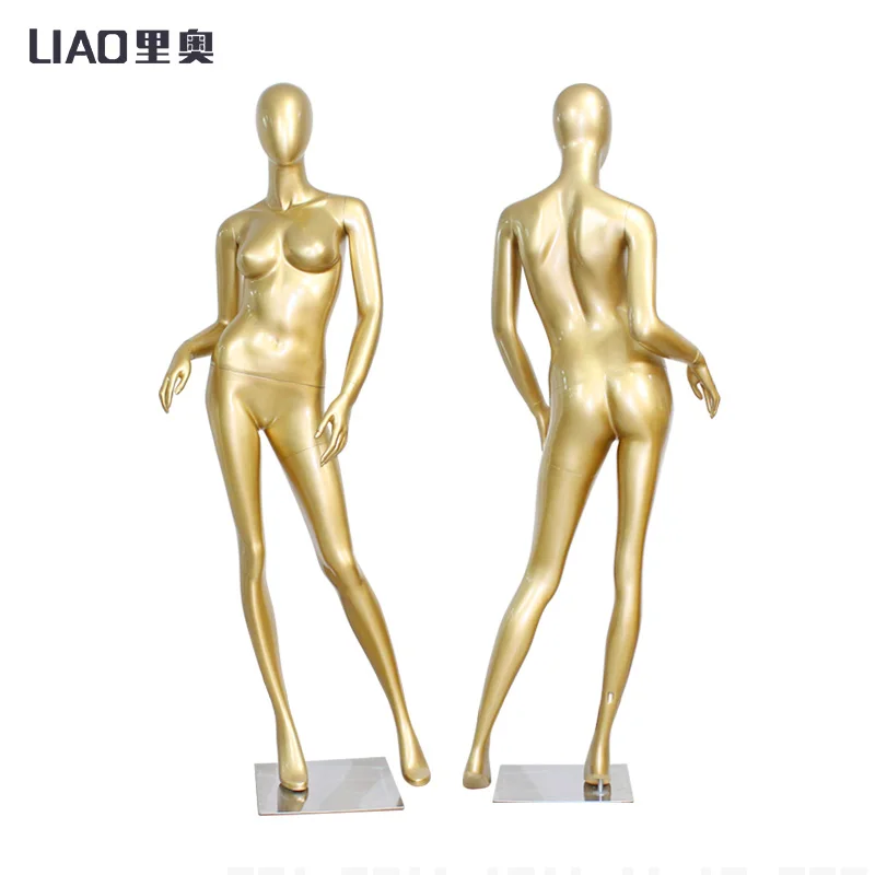 High Quality Golden Underwear Bra  Female Mannequin Women Clothing Window  Fashion Display