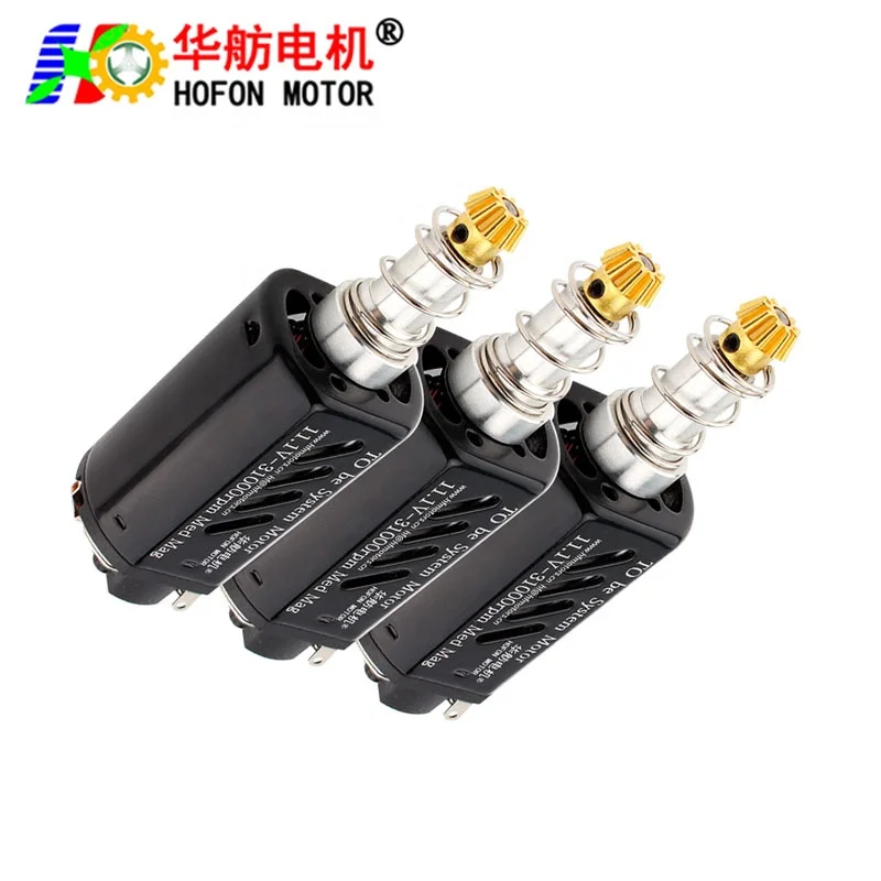 Hofon factory HF480VA-7019T Long shaft High Speed 11.1V 31000RPM DC Carbon brush Motor for AEG Gel Blaster Toy Gun