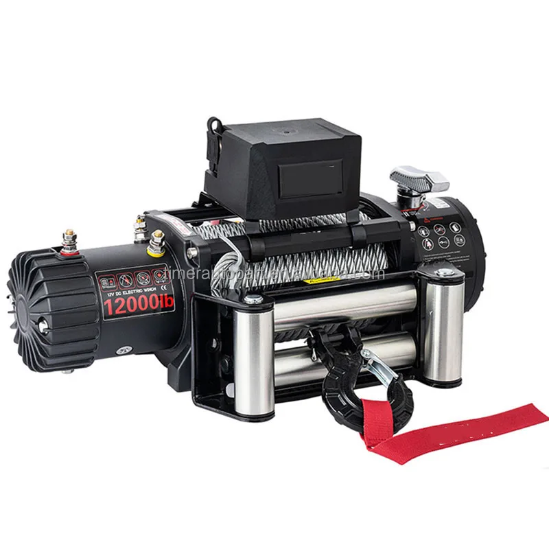 Oem Odm 4x4 Overland Truck Suv Winches Car Pulling Cart 13500Lbs Durable  3-Stage Planetary Steel Rope Wireless Remote Control