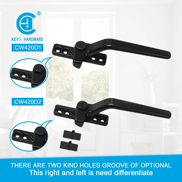 CW-420D Black casement window handle good price aluminum window pull handles