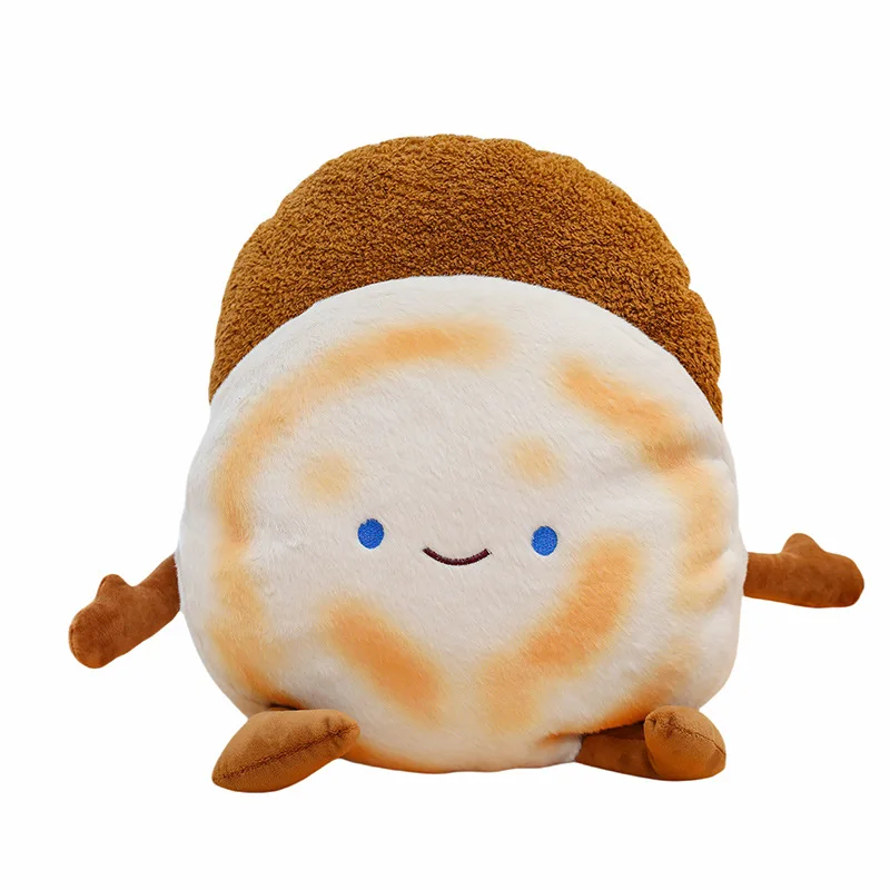 New creative funny baoding roujiamo fire plush toy bread shape soft doll children gift cute doll hug plush toy