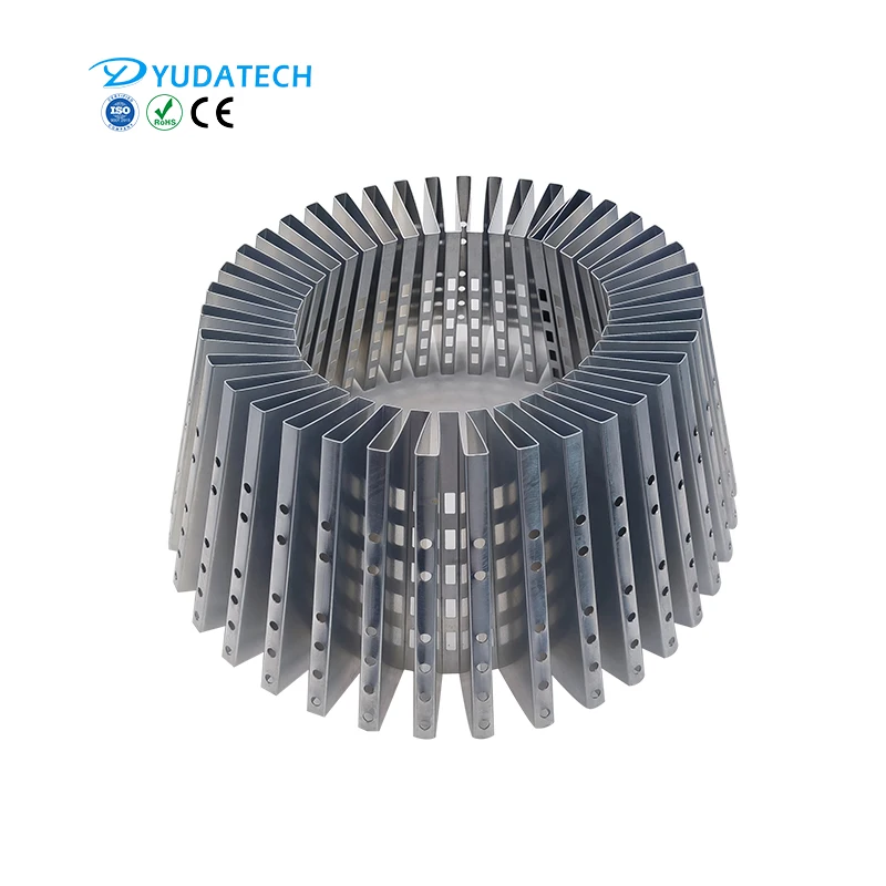 Custom Large Aluminum Fold Fin Heat Sink Plate Welded Flexible Folded Aluminum Fin Heat Sink