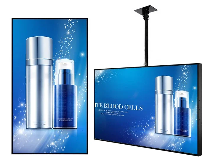 VETO LCD Custom Menu Boards Indoor Ultra Thin Free CMS Hanging Cafe Menu Board for Restaurant Coffee Shop