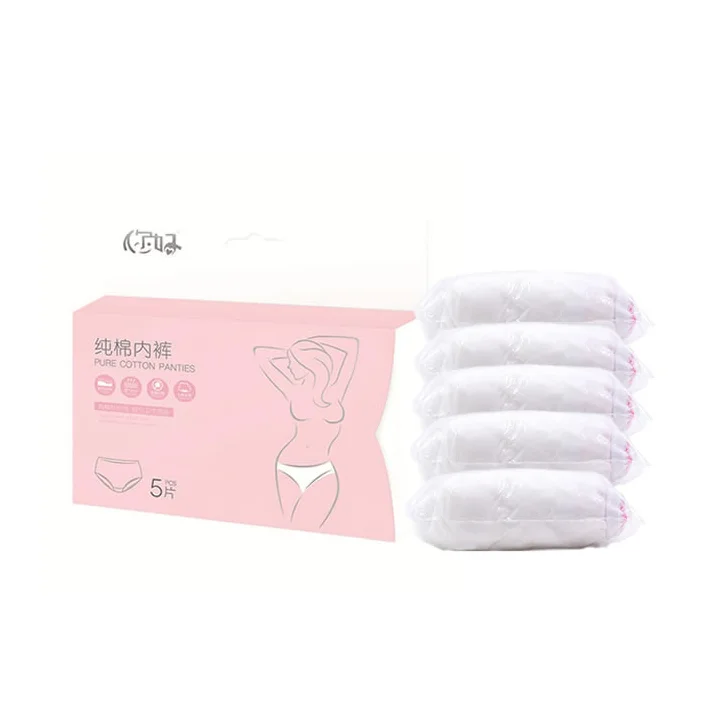 Disposable brief underwear c section hospital mesh cotton maternity disposal panties for woman