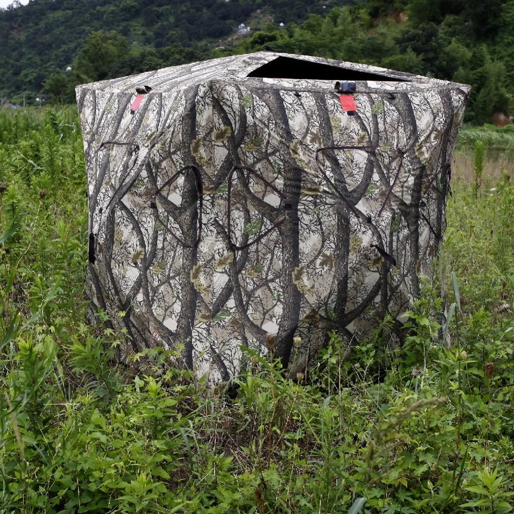 OEM Waterproof Portable Pop Up Outdoor Camouflage Hunting Tent Ground Deer Hunting Blind For 2 Person