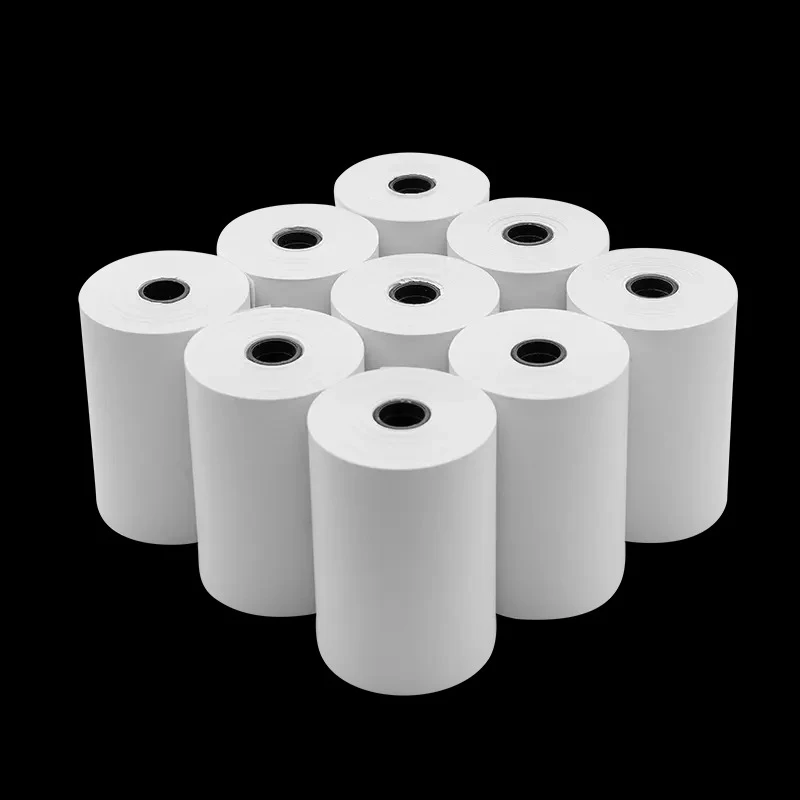 Bank Supermarket Pos Atm thermal paper with plastic core 80x60mm cash register thermal paper roll 80mm