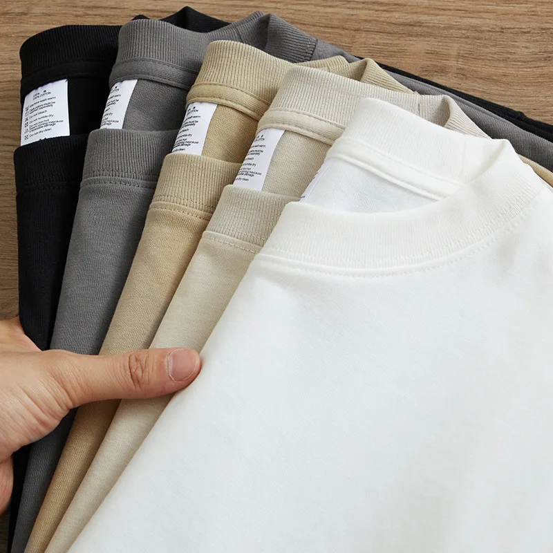 Мужская хлопковая футболка однотонная Однотонная белая 230 200 220 Gsm 100%