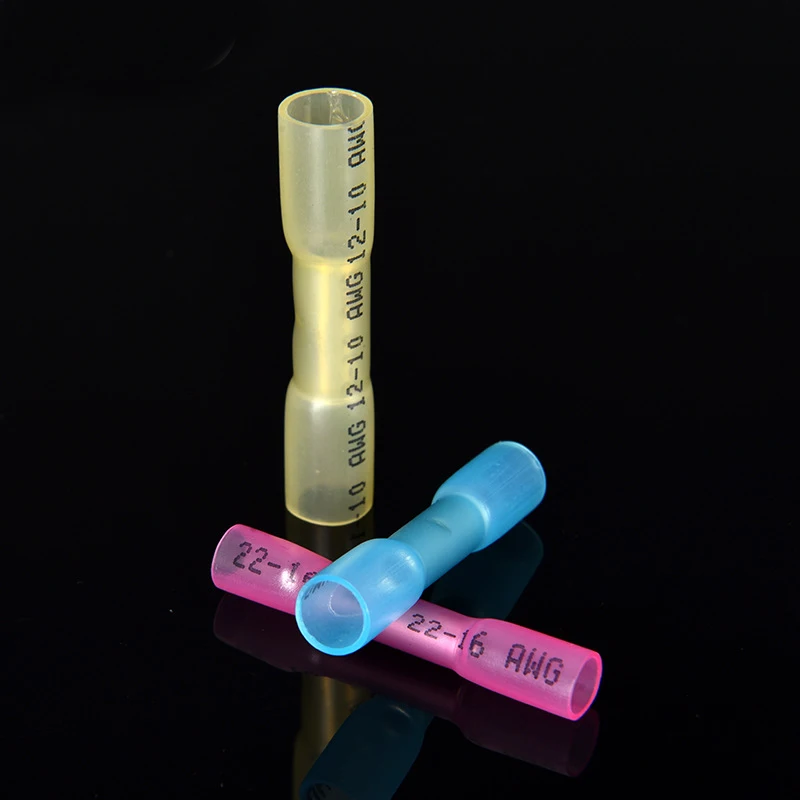 Heat Shrink Butt Connectors Kit, Insulated Waterproof Electrical Marine Automotive Wire Crimp Terminals, Butt Splice