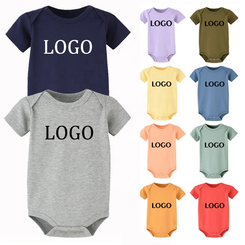 Wholesale Cutstom 100% Cotton Colorful Plain Summer Sleeveless Bodysuit Romper For 0-24 Months Newborn Baby