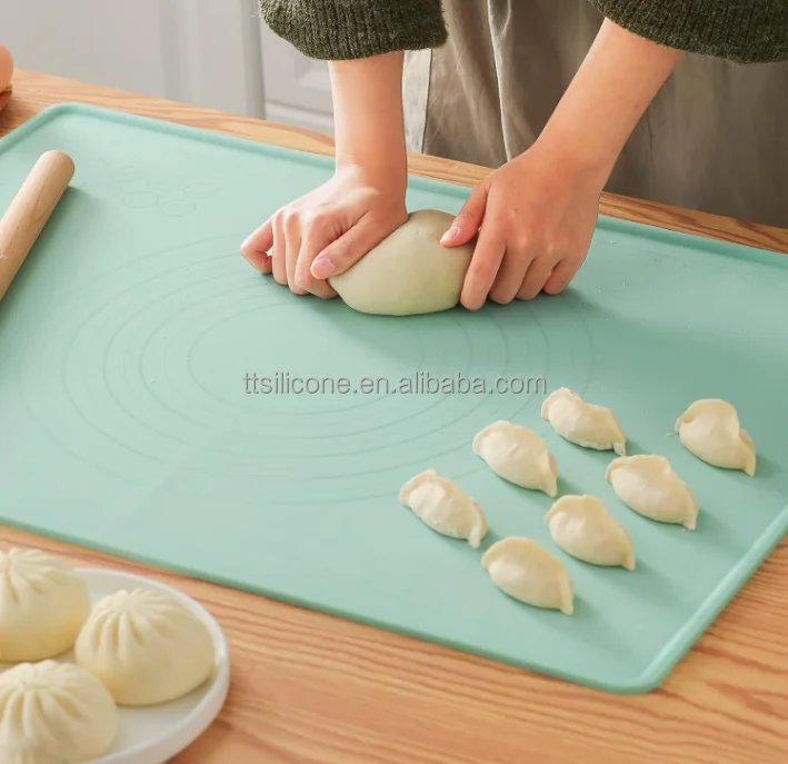Silicone dough rolling mat Factory outlet store Silicone Baking Mat heat resistant silicone kneading mat with edge