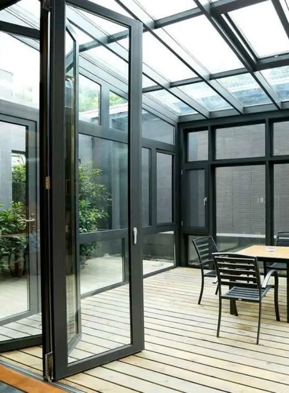 Imagery European design aluminum door double glazing swing PVC casement door