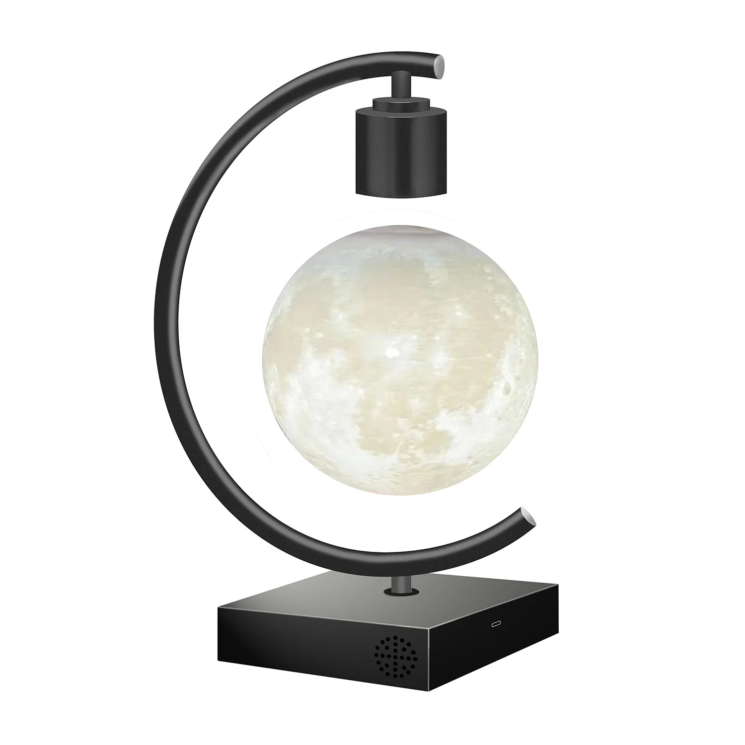 Gleagle patented magnetic levitating moon lamp floating levitation LED light bulb table lamps  with fast charger and speaker