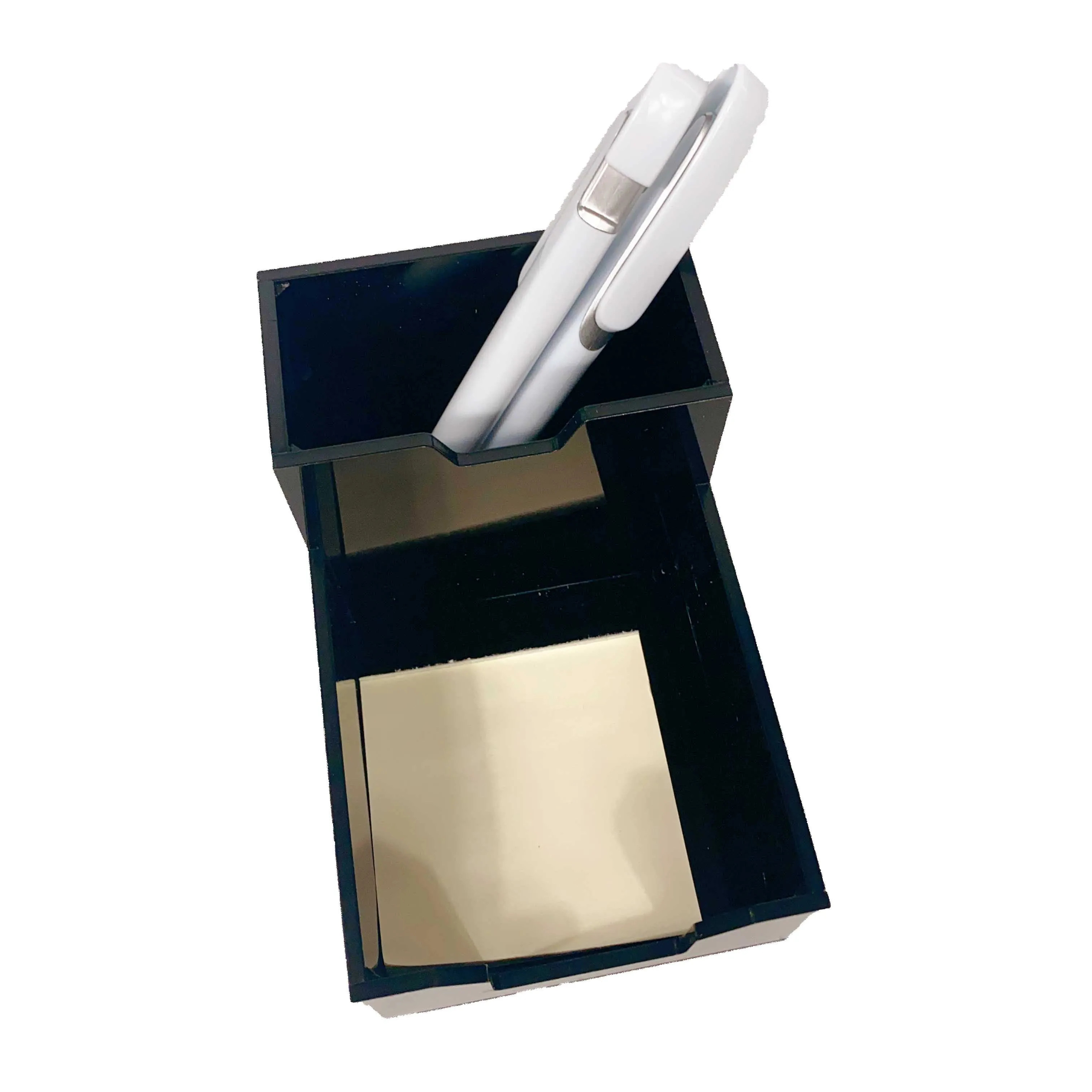 Custom Logo Size Shape Plastic Acrylic Office Desk Pen Holder Box