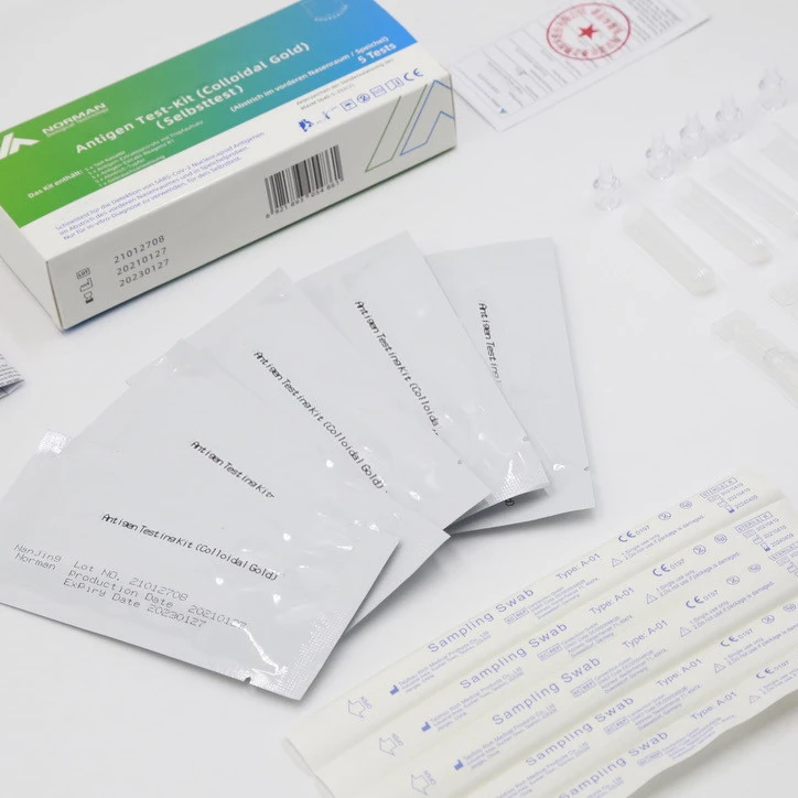 Тест PEi прошел BfArM перечисленный передний носовой тампон слюна комбо набор для самостоятельного тестирования