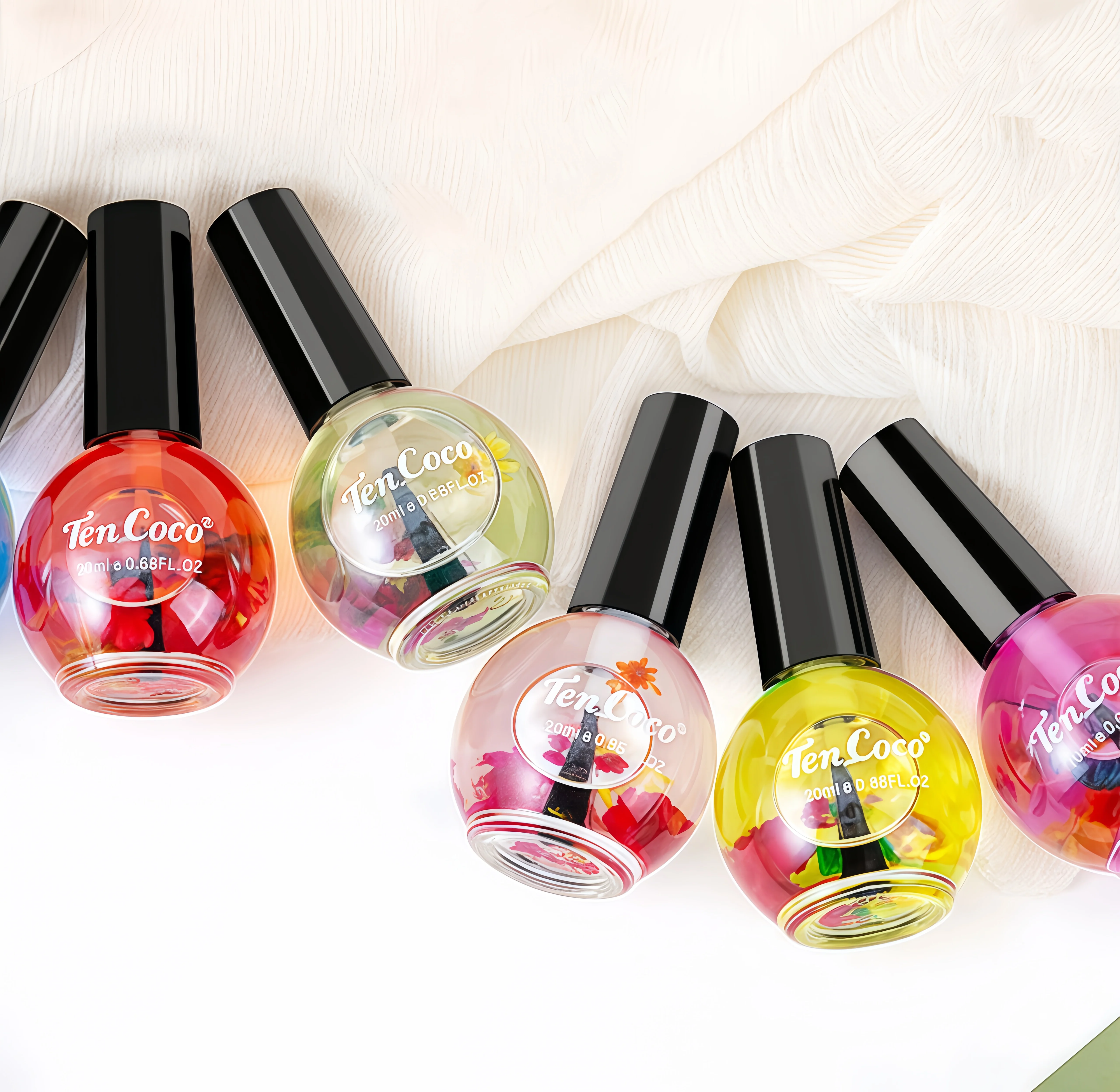 OEM Cuticle Oil Repair Nail Salon Fruits 20mL Cuticle Revitalizer Oil Nail Grow Christmas Gift Care Polish Serum with Dry Flower