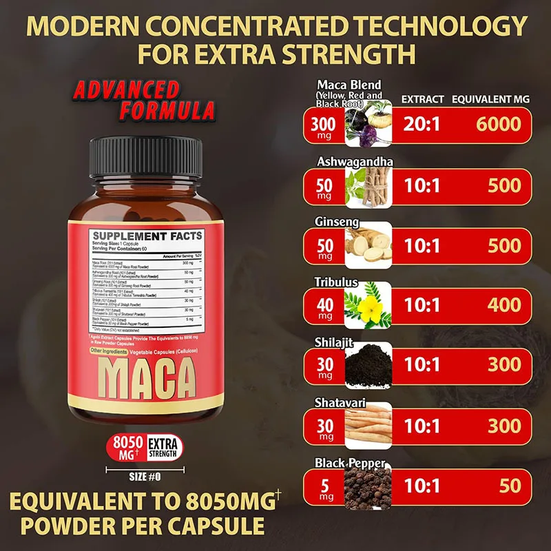 high quality maca capsules for immune support health heart energyproduction maca extract capsules supplement