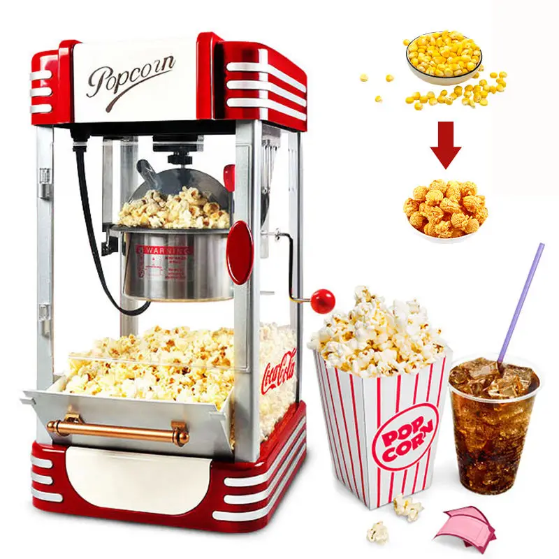 Mini popcorn machine home party use commercial snack machine popcorn portable vending industrial electric caramel popcorn