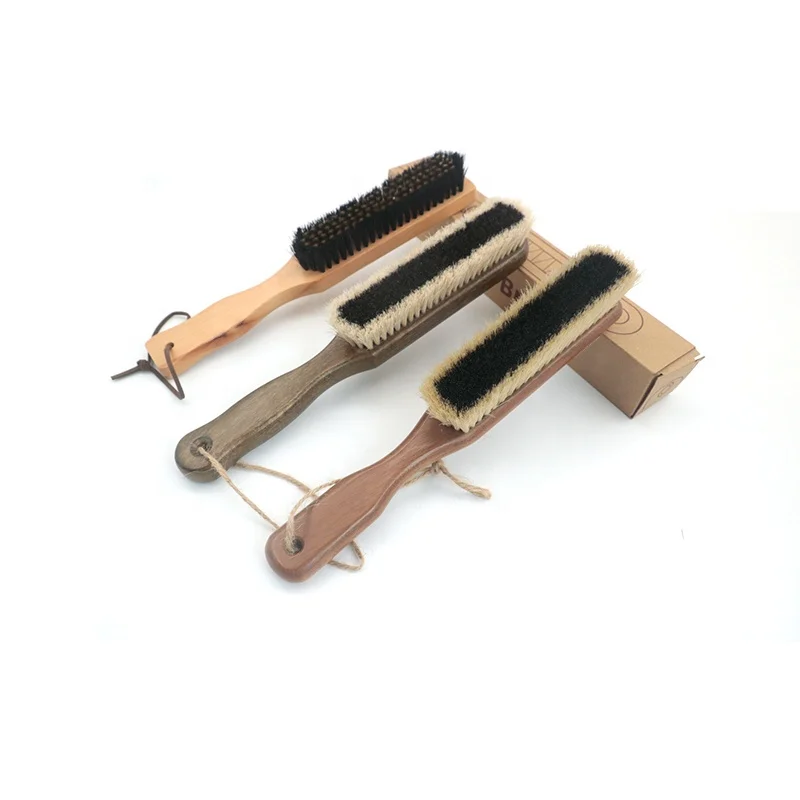 Customized logo Hot Sales  Clothing Plastic Soft Cleaning Tool Wooden Handle Clothes Brush