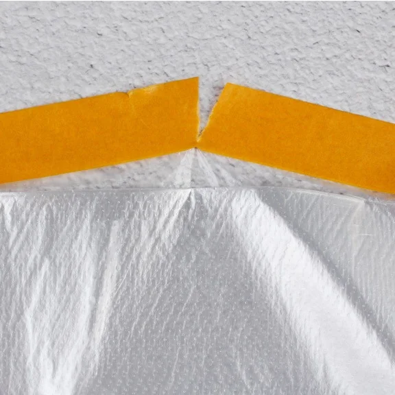 Pre Taped Painter Painting Plastic Film Decoration Light Weight HDPE Speedy Masking Film With Tape Roll for Car