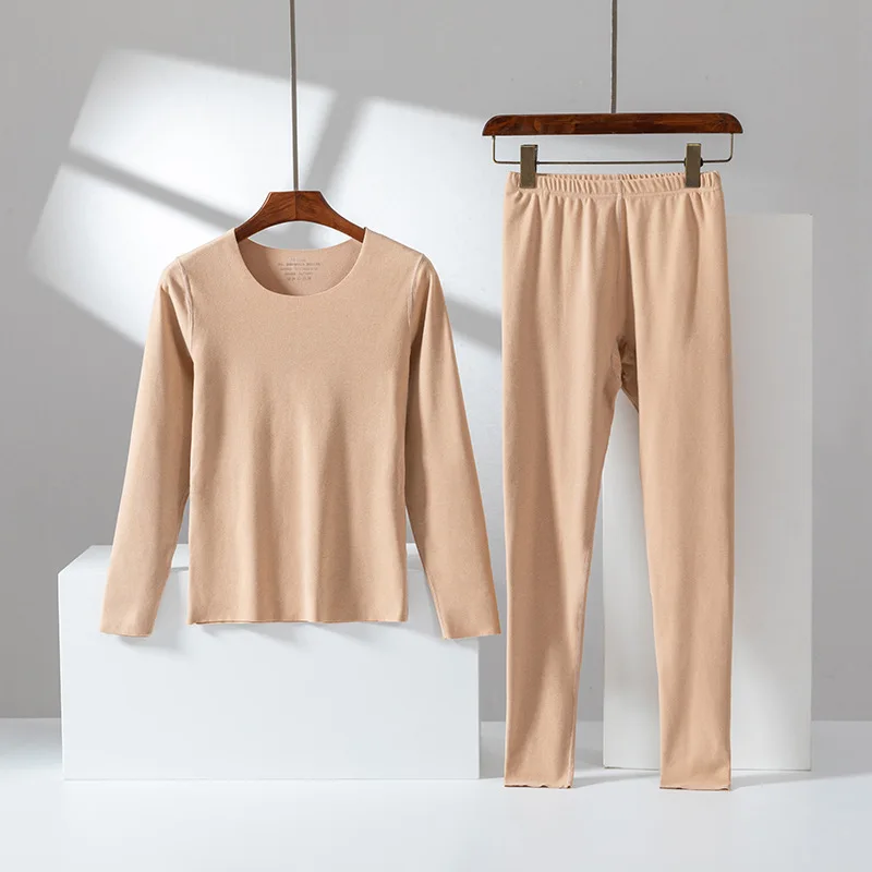 High Quality Classic Underwear Set Solid Color Thermal underwear Men Long Johns Suit