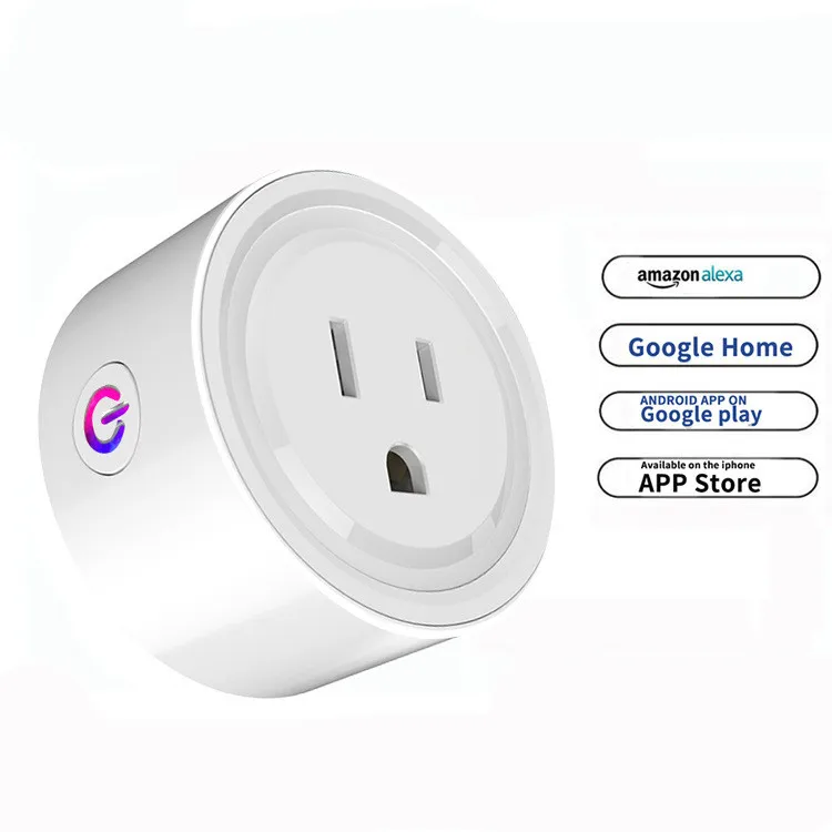 
Smart home mini Socket WiFi Outlet 10A Compatible with Alexa Google Assistant voice control smart plugs usa wifi  (1600214067922)