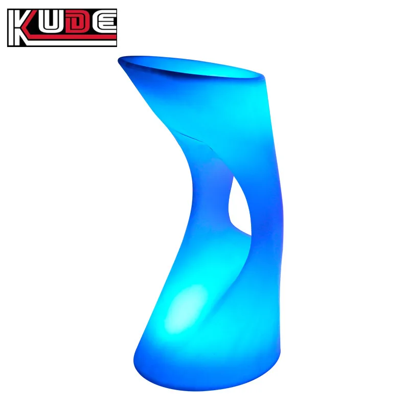 Wholesale led furniture colors change bar furniture bar table seat high chair bar stool for party nightclub hotel